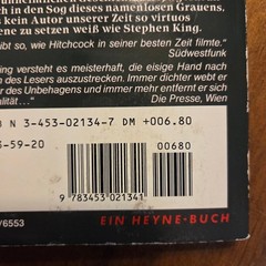 Im Morgengrauen Stephen King 1985 Deutsche Erstausgabe Heyne Horror Stories