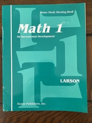 Saxon Math 1 Homeschool Student Meeting Book First Edition 1st Grade No Writing