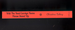 Will The Real Carolyn Keene Please Stand Up by Christine Keleny Unread copy
