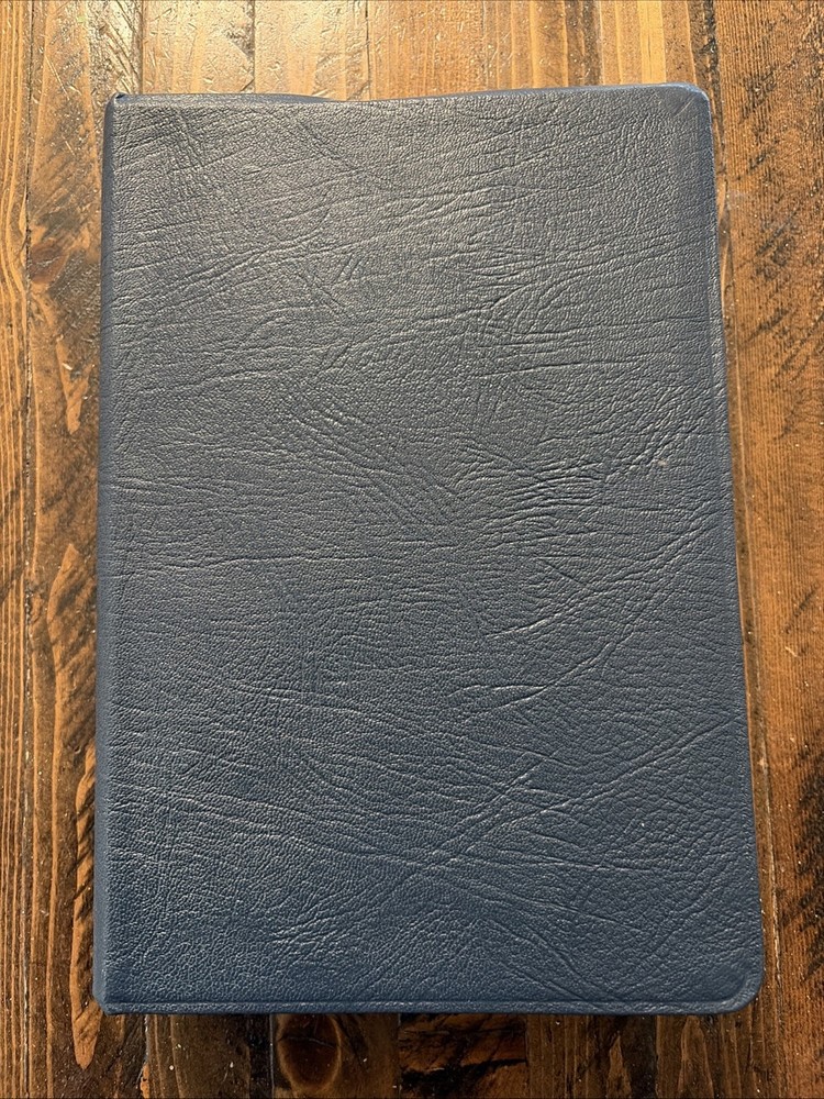 Blue Simulated Leather Large Print LDS Bible 9-1/2” X 6-1/2” Indexed Clean