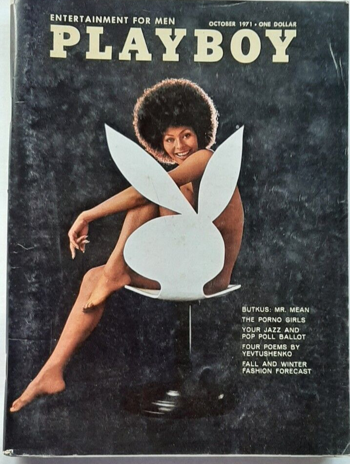 1971 PLAYBOY MAGAZINE CLAIRE RAMBEAU, JOE NAMATH W/ INTACT CENTERFOLD EXCELLENT