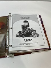 VITA-MIX 5200 3-ring binder w Tabs Cookbook 300 pages Whole Grains, easel