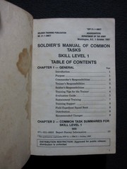 Soldier’s Manual of Common Tasks Skill Level 1 [Paperback] 21-2, Field Manual
