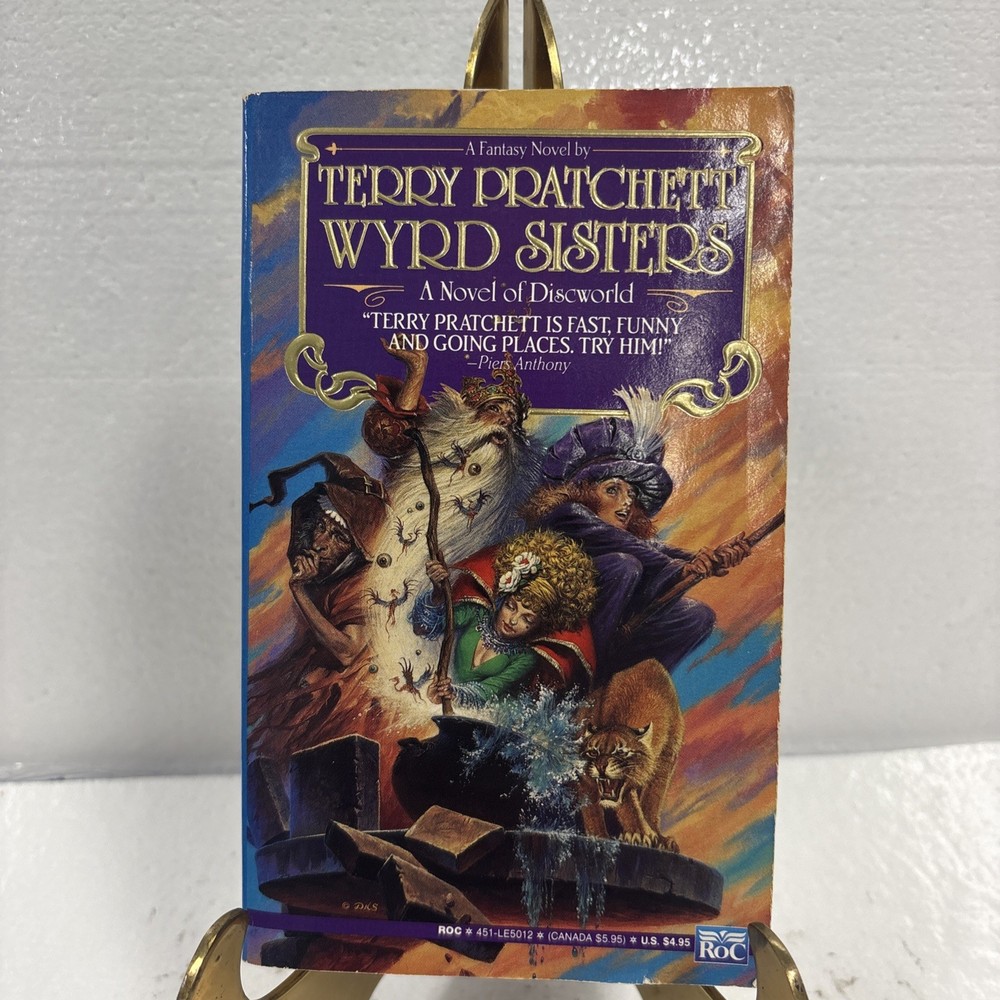 Wyrd Sisters by Terry Pratchett, 1990, 1st ROC Printing