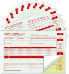 12 Pack Driver Daily Log Book, 2 Part Carbonless, 5.5 X 8.5 Inch Driver Vehicle