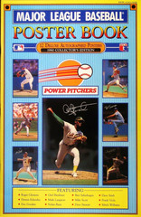 1990 Major League Baseball Poster Book Power Pitchers 12 Facsimile Autographed