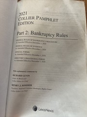Collier Pamphlet Edition Part 2 (Bankruptcy Rules) 2021 Edition