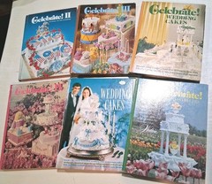 Vintage 1970’s Lot Of 6 Wilton Celebrate! Cake Decorating Book Lot