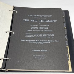 American Standard Version New Testament 3 Ring Binder Loose Leaf Star Bible Publ