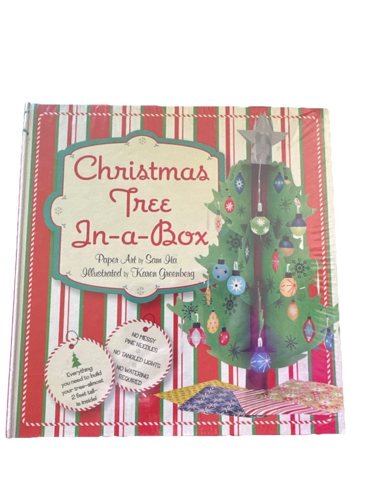 New Christmas Tree In-a-Box Kit by Sam Ita 2′ Tall with Book Small Spaces Decor