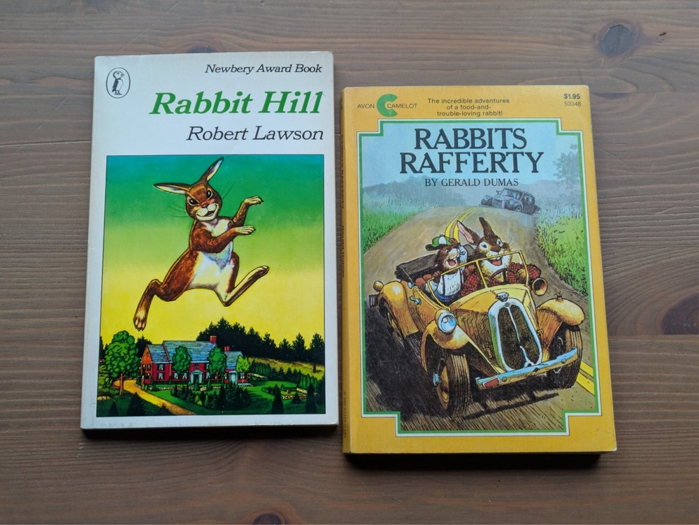 2pk Rabbits Rafferty by Gerald Dumas 1981 Paperback & Rabbit Hill Robert Lawson