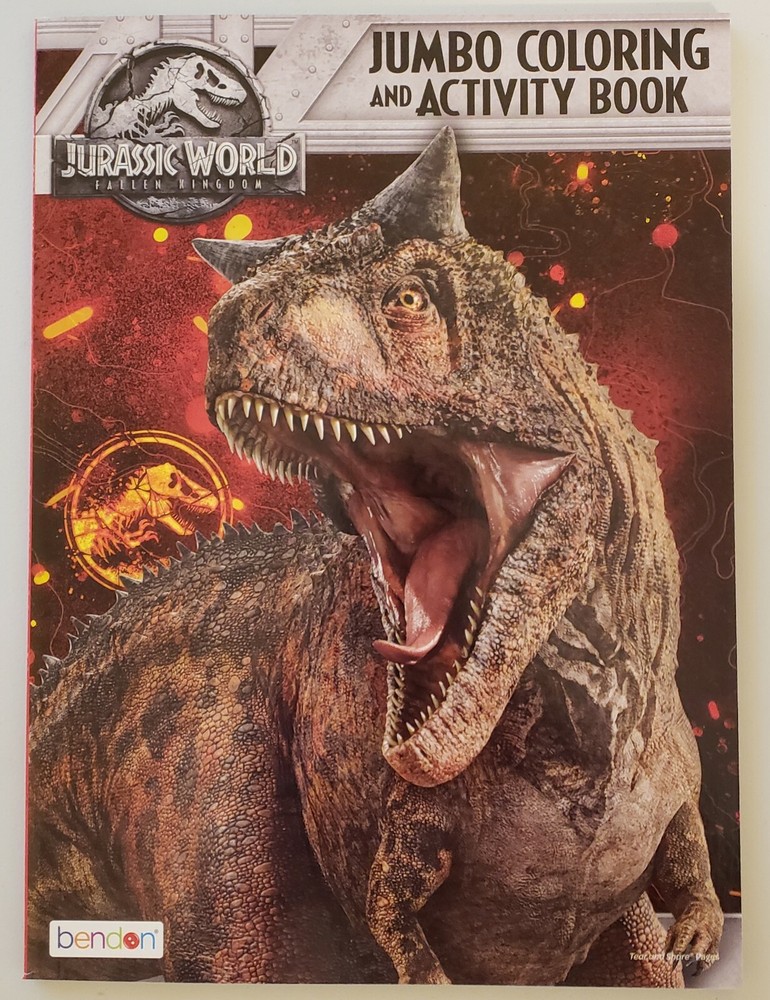 JURASSIC WORLD JUMBO COLORING AND ACTIVITY BOOK NEW DINOSAURS! ESCAPE THE ISLAND