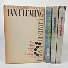 Lot 4 James Bond 007 Hardcover / Dust Jacket Books by: Ian Fleming ~ Vintage BCE