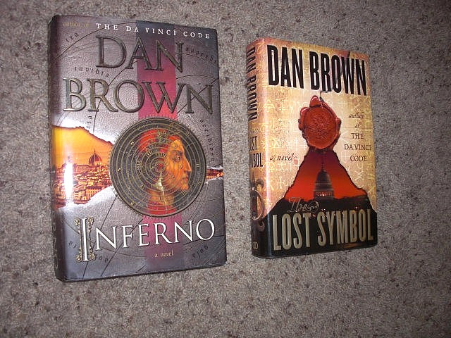 INFERNO & THE LOST SYMBOL Dan Brown BOTH 1st EDITION HC Book lot