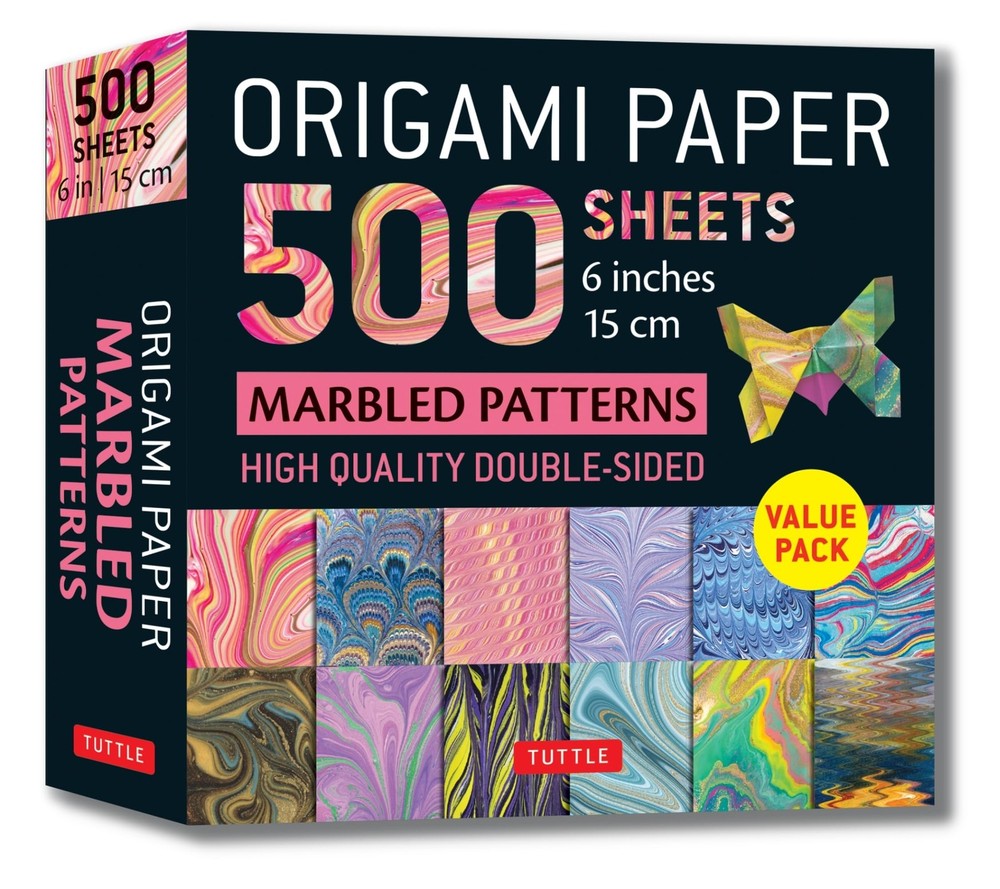 Origami Paper 500 sheets Marbled Patterns 6″ (15 cm): Tuttle Paper:…