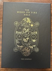 Word on Fire Bible Volume 1 The Gospels Leather Binding Bookmark Gold Gilt