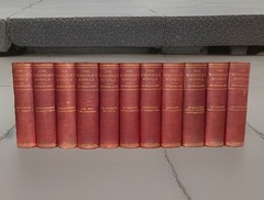 Antique Sir Walter Scott Waverley Novels 11 Vol Set A.L. Burt Burgundy Gilt clas