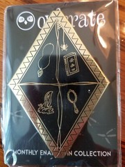 OwlCrate Book Box #74, Enamel Pin, Ruthless Rivals,  Witches Steeped In Gold 
