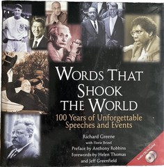 SIGNED Words That Shook the World Richard Greene Hardcover 2 Sealed Audio CDs