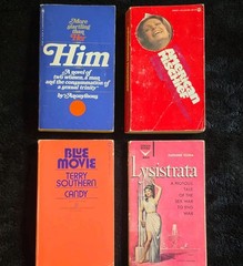 4 Vintage First Printing Erotic Paperbacks – Him, American Mischief, Blue Movie