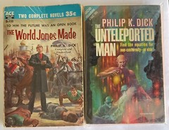 Philip K Dick Unteleported Man & World Jones Made. Ace Double PB. 1964, 1956.