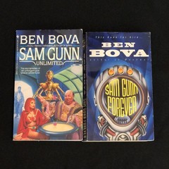 Sam Gunn Unlimited & Sam Gunn Forever By Ben Bova 1st Printing Avon Bantam PB