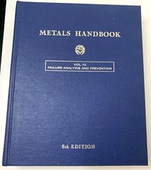 ASM Metals Handbook Volume 10: Failure Analysis and Prevention 8th Edition 1975