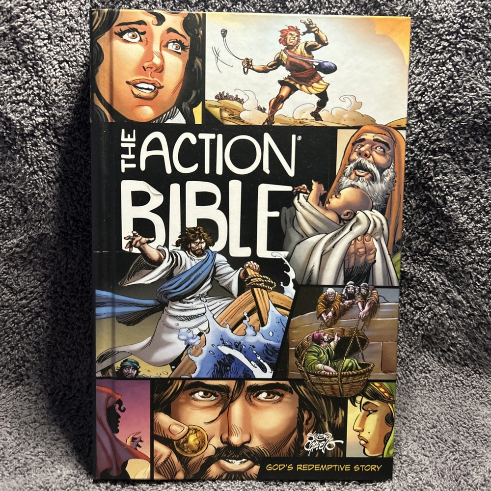 The Action Bible: God’s Redemptive Story (Action Bible Series) HC 1st Ed VG