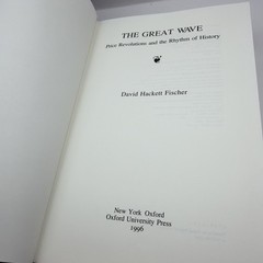 The Great Wave David Hackett Fischer Oxford Univ Press Cream HC DJ 1996 First Ed
