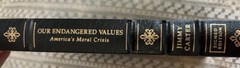 JIMMY CARTER SIGNED OUR ENDANGERED VALUES EASTON PRESS LEATHER LIKE NEW UNREAD