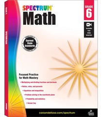 Spectrum 6th Grade Math Workbooks, Ages 11 to 12, Math 6th Grade Workbook Co…