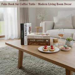 5 PCS Coffee Table Books for Room Decor, Fake Books(Cardboard), Home Decor | No