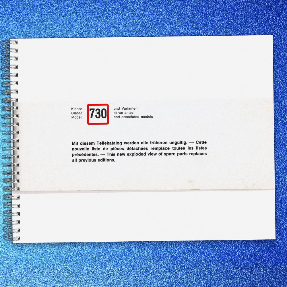 BERNINA 730 Sewing Machine Illustrated Parts Manual CLOSURE – TOUGH FRONT & BACK
