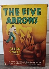VTG -The Five Arrows by Allan Chase Random House 1944 Hardcover with Dust Jacket