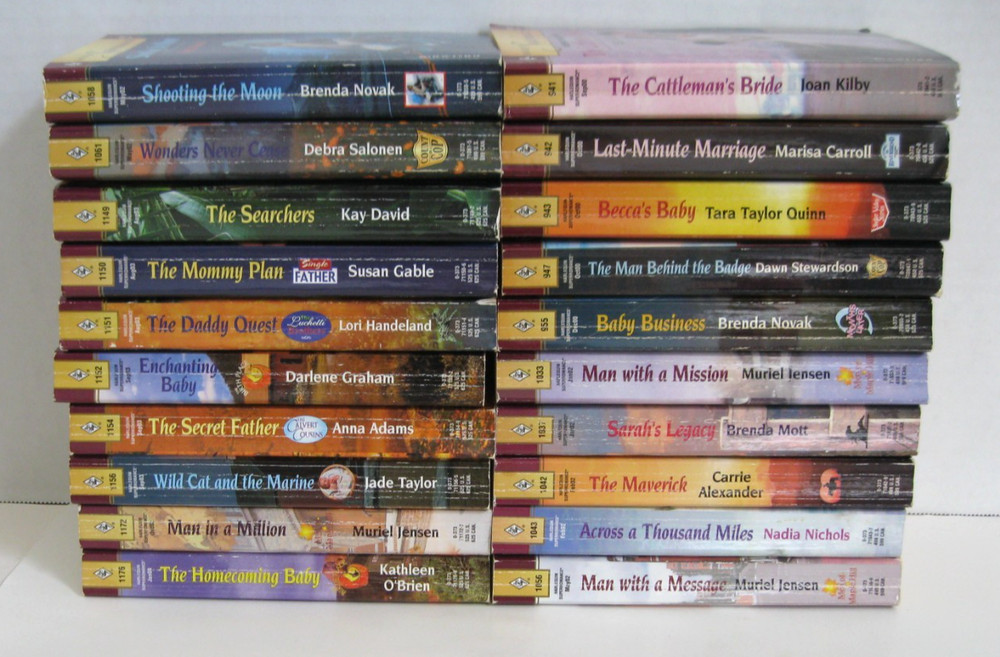 20 Harlequin 2000-2004 Super Romance Book Lot: Cattleman’s Bride, Becca’s Baby