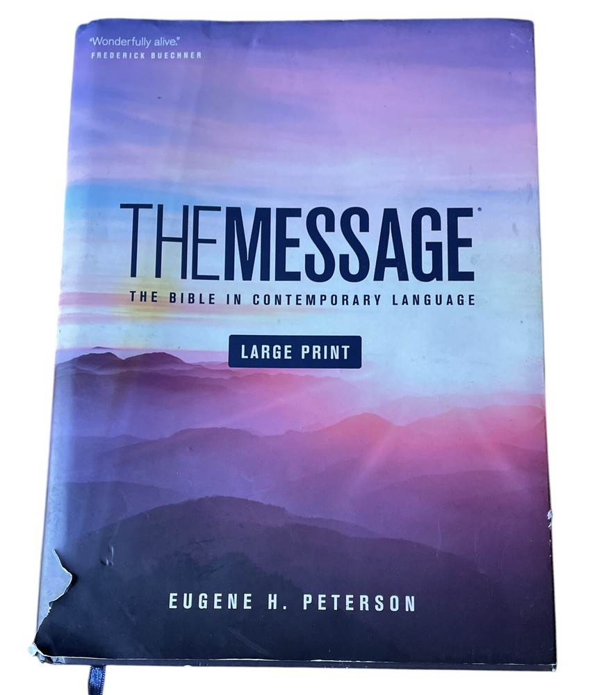 The MESSAGE Bible in Contemporary Language Large Print Edition Hardcover DJ