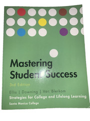 Mastering Student Success – Paperback By Dave Ellis – Very Good Condition