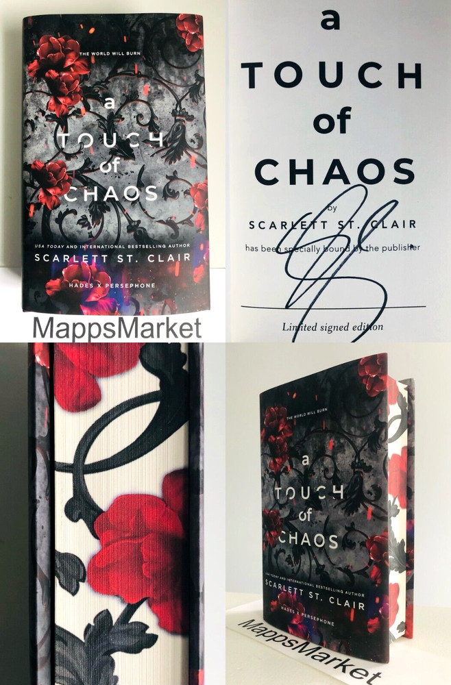 SIGNED A Touch of Chaos by Scarlett St. Clair 1/1 INDIE Reverse DJ Art STENCILED