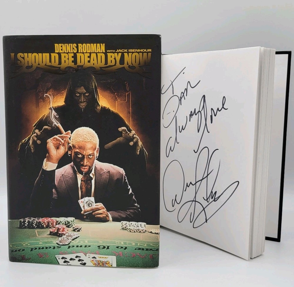 Dennis Rodman Autograph RARE Signed Book. Detroit Pistons Chicago Bulls NBA HOF