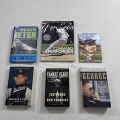 New York Yankees Baseball Lot (6) Book & Magazine Phil Hughes Poster MLB Jeter