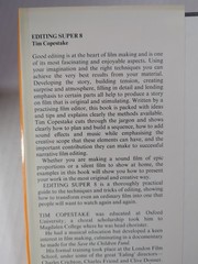 Editing Super 8 book by Tim Copestake – 1980 hardcover Super 8mm film