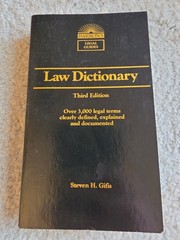 Law Dictionary (Barrons Legal Guides)