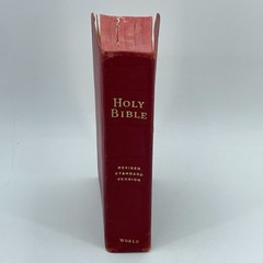 HOLY BIBLE RSV Self Pronouncing 1952 Red Leatherette Vintage Concordance