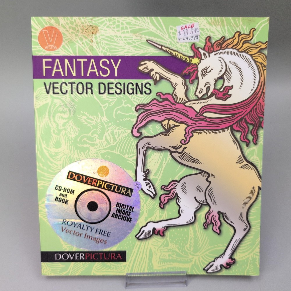 Fantasy Vector Designs Alan Weller Dover Pictura PB CD-ROM Illustrated Green USA