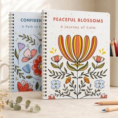 Relax and Create: Adult Coloring Book Set for Mindfulness & Joy – Women’s Gift