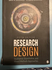 Research Design 5th Ed Qualitative Quantitative Mixed Methods Approaches SAGE Te