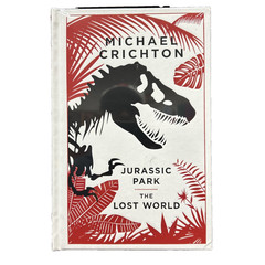 ❤️ JURASSIC PARK / THE LOST WORLD Michael Crichton Leather Bound BRAND NEW