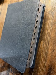 Blue Simulated Leather Large Print LDS Bible 9-1/2” X 6-1/2” Indexed Clean