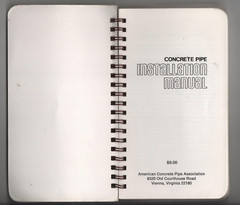 Concrete Pipe Installation Manual 1984 American Concrete Pipe Assn. 129 pages