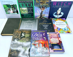 Wicca Witchcraft Occult Book Lot Shaman Spells Crystals Dreams Salem MA Moon
